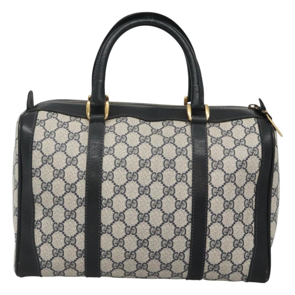 GUCCI GG Supreme Hand Bag PVC Navy Gold 02 468 39 Auth 131012 - Picture 13 of 16